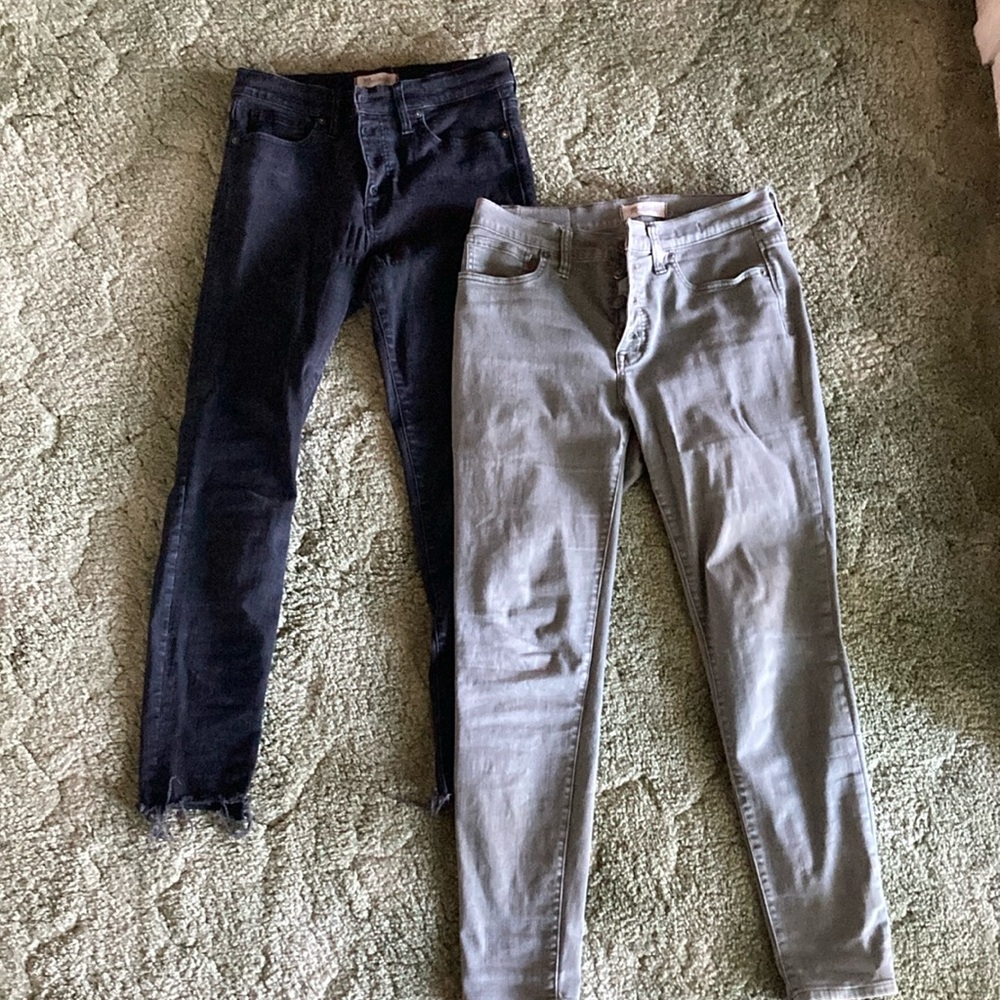 Lot of 2 Madewell High Rise Stretchy Skinny Jeans 29